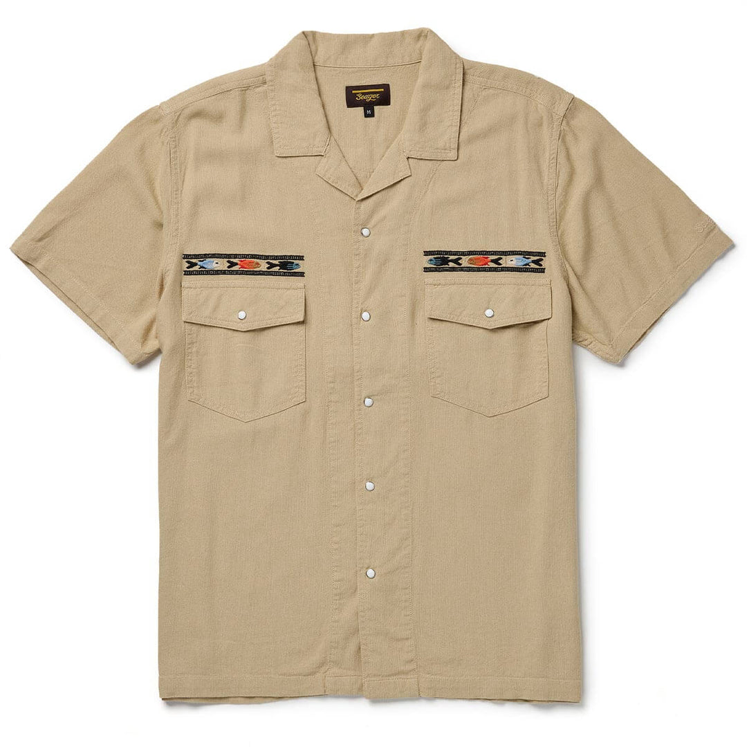 Seager Men's Whippersnapper Short Sleeve Shirt - Dry Hay - Sun Diego Boardshop