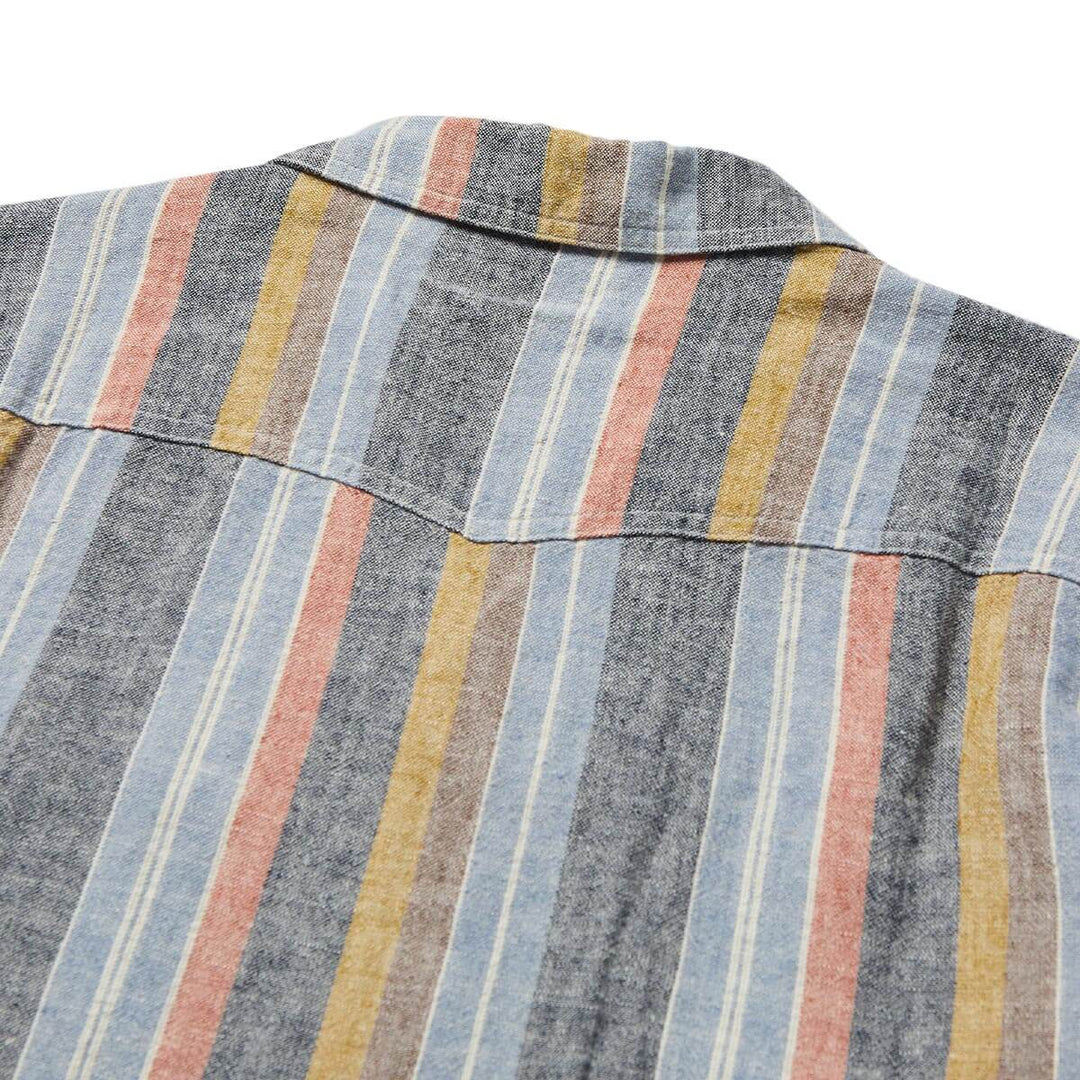 Seager Men's Whippersnapper Short Sleeve Shirt - Washed Stripe Navy - Sun Diego Boardshop