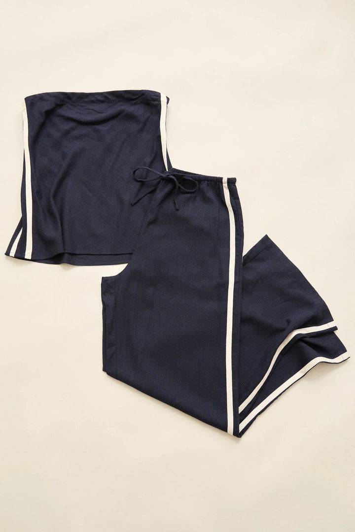 Rhythm Women's Contrast Linen Strapless Top - Ocean - Sun Diego Boardshop