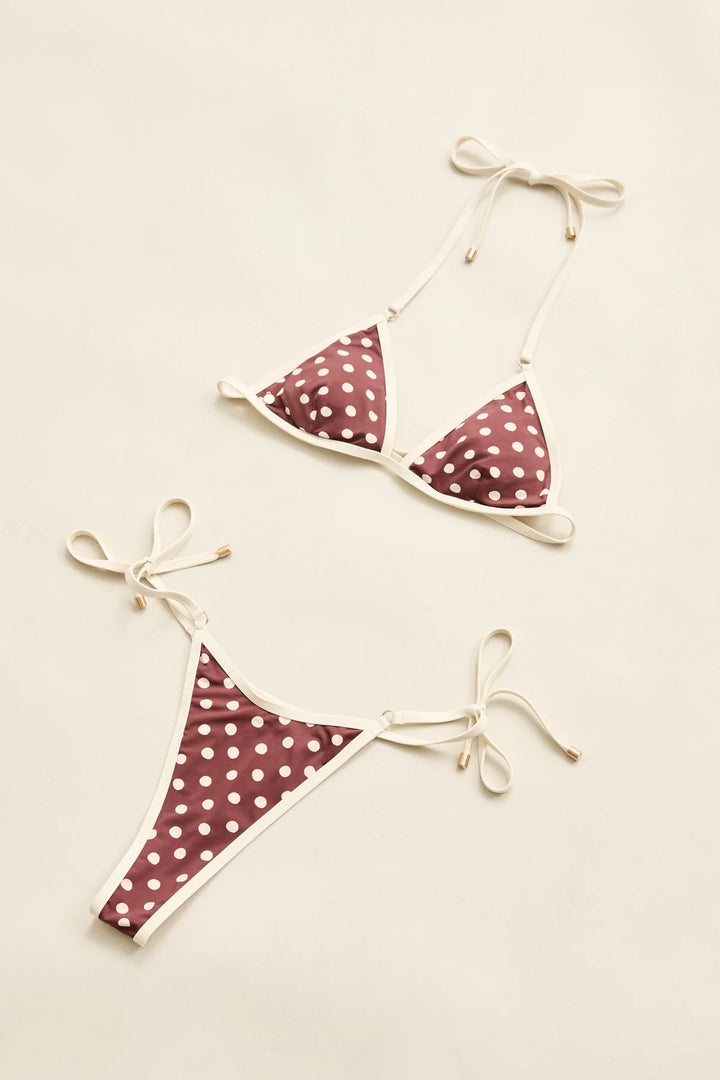 Rhythm Dotti Tie Side Itsy Pant Swim Bottom - Cafe - Sun Diego Boardshop