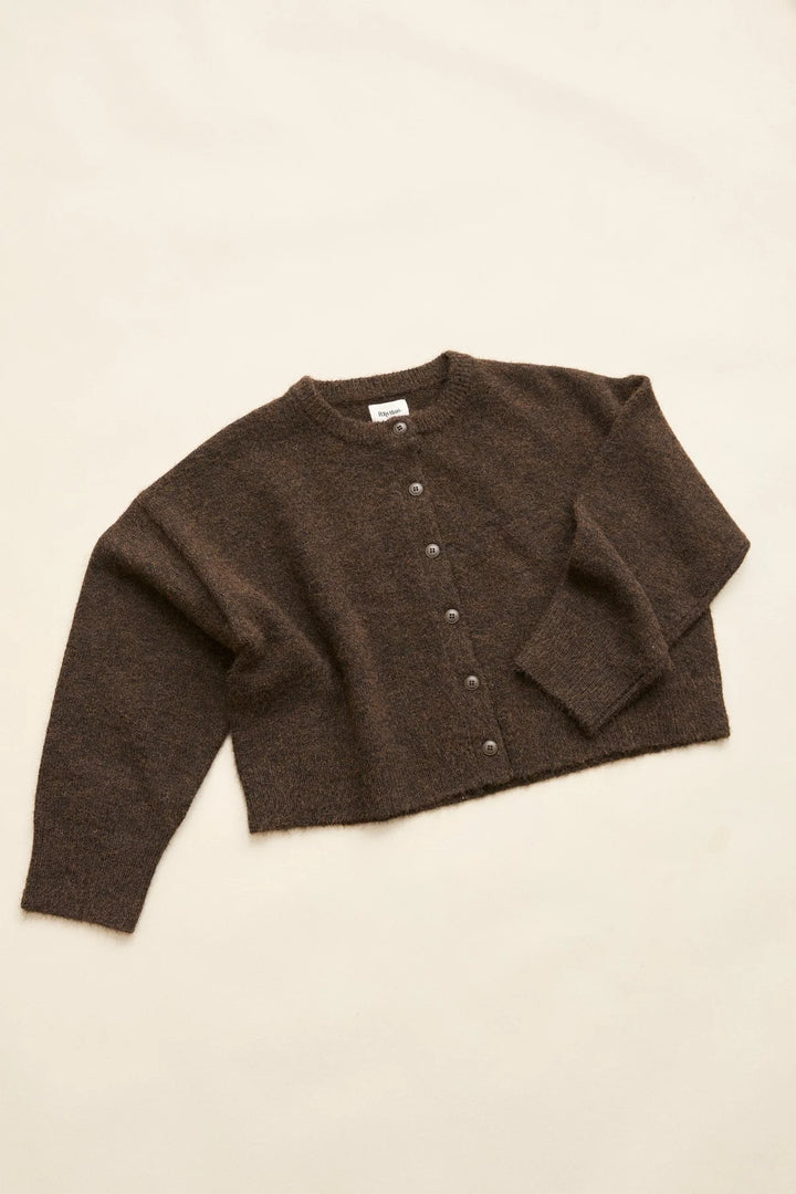 Rhythm Estelle Fluffy Knit Cardigan - Chocolate - Sun Diego Boardshop