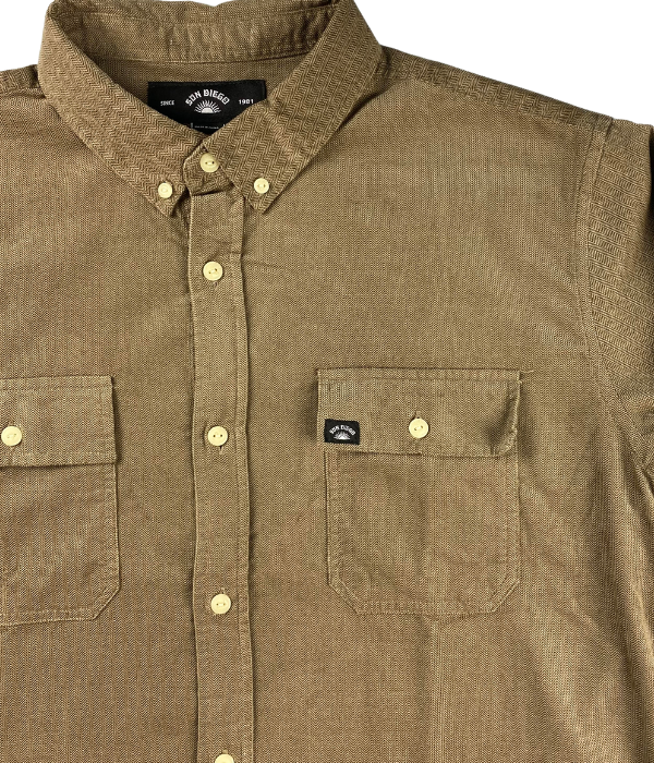 SunDiego Cord LS Ford Woven - Taupe - Sun Diego Boardshop