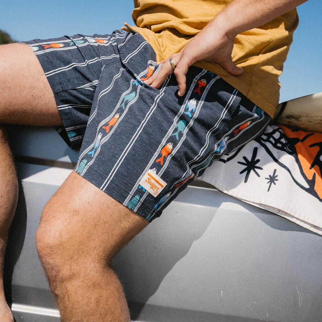 Seager Men's Yuma Hybrid Shorts - Upstream Black