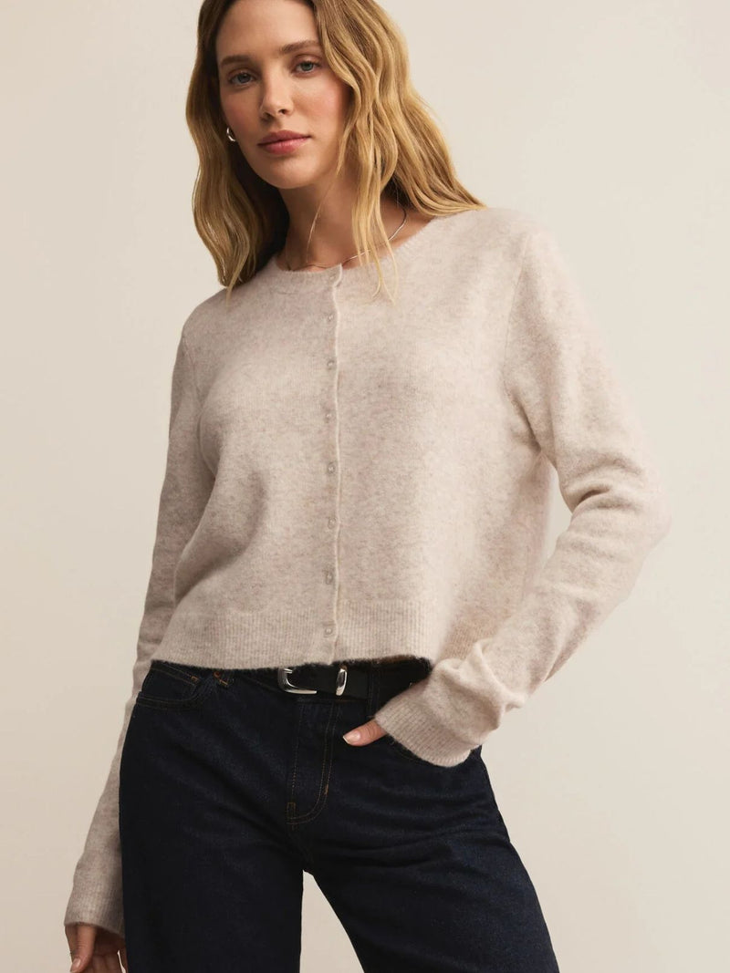 Z-Supply Medina Cozy Cardigan - Light Oatmeal Heather - Sun Diego Boardshop