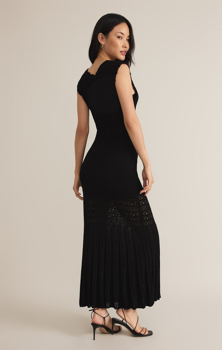 Z-Supply Marsella Crochet Midi Dress - BLACK - Sun Diego Boardshop