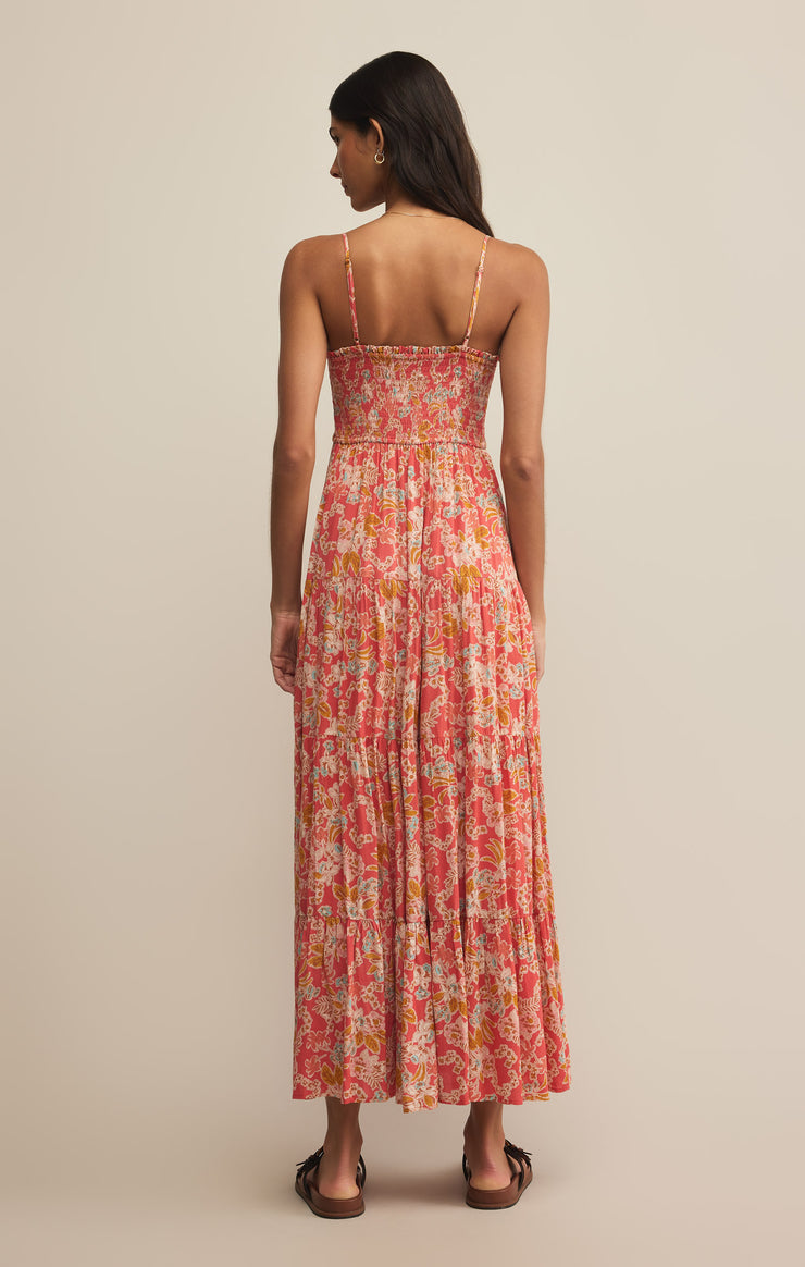 Z-Supply Balos Jardin Floral Midi Dress - PERSIMMON - Sun Diego Boardshop