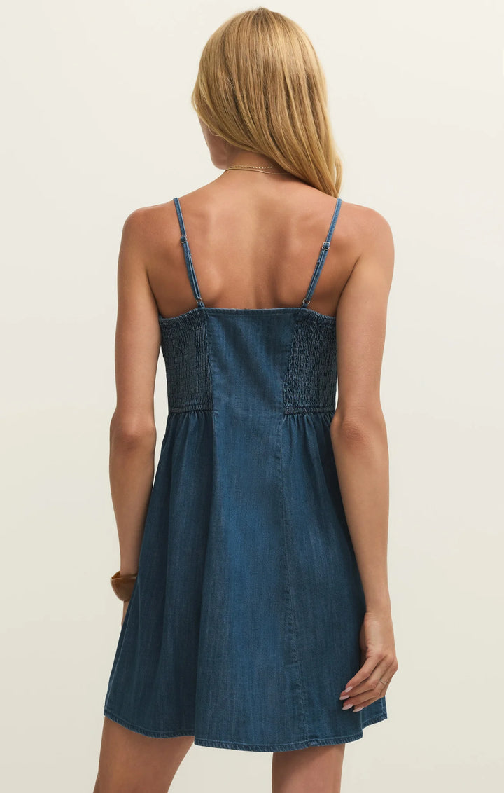 Z-Supply Women's Angel Eyes Denim Mini Dress - Medium Indigo