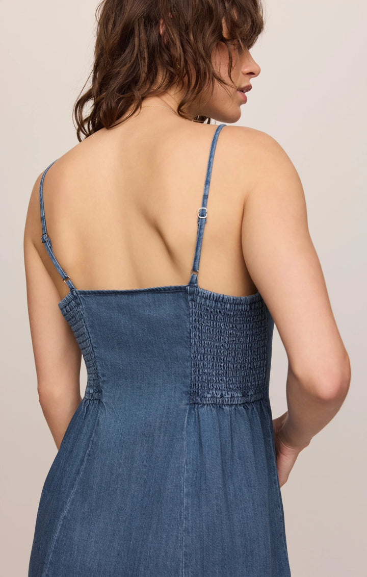 Z-Supply Women's Angel Eyes Denim Mini Dress - Medium Indigo
