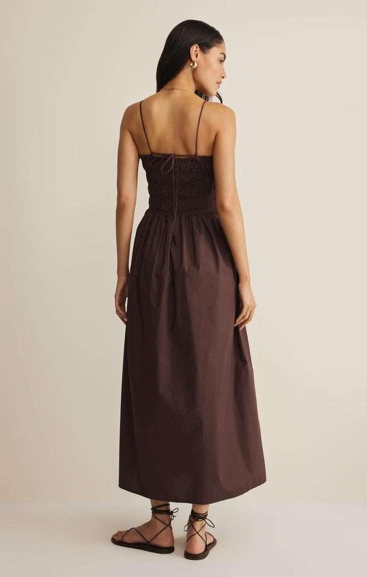 Z Supply Women's Cornelia Poplin Maxi Dress - Chocolate Cherry - Sun Diego Boardshop