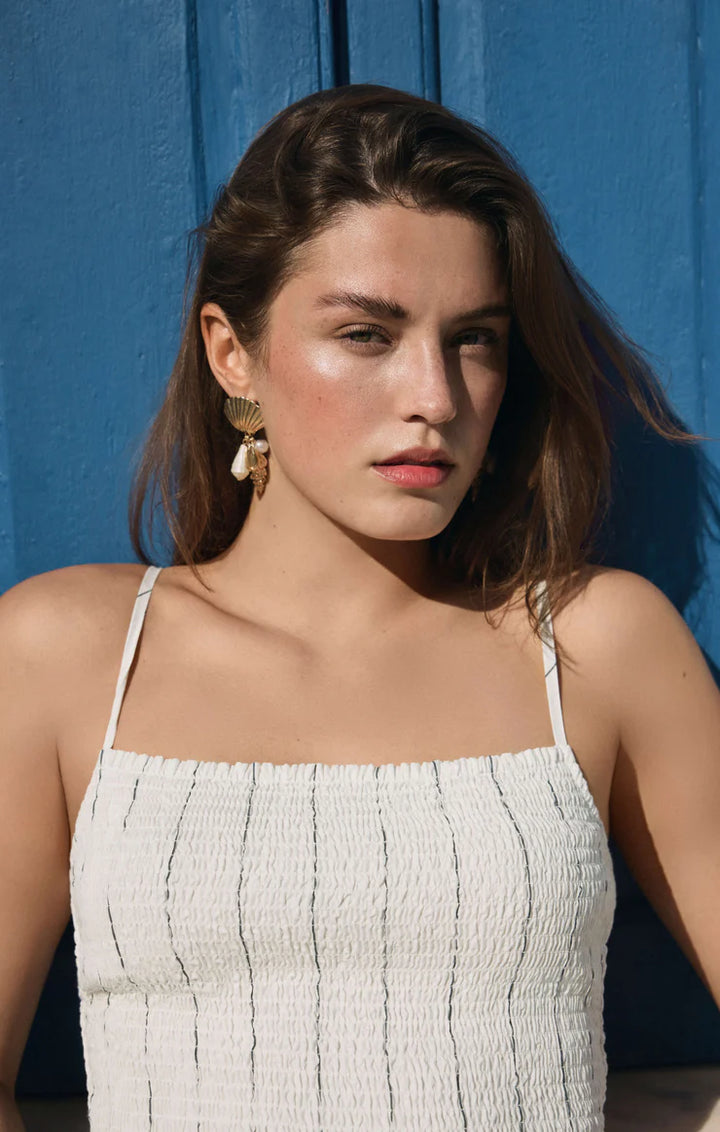 Z-Supply Bayside Stripe Maxi Dress - White - Sun Diego Boardshop