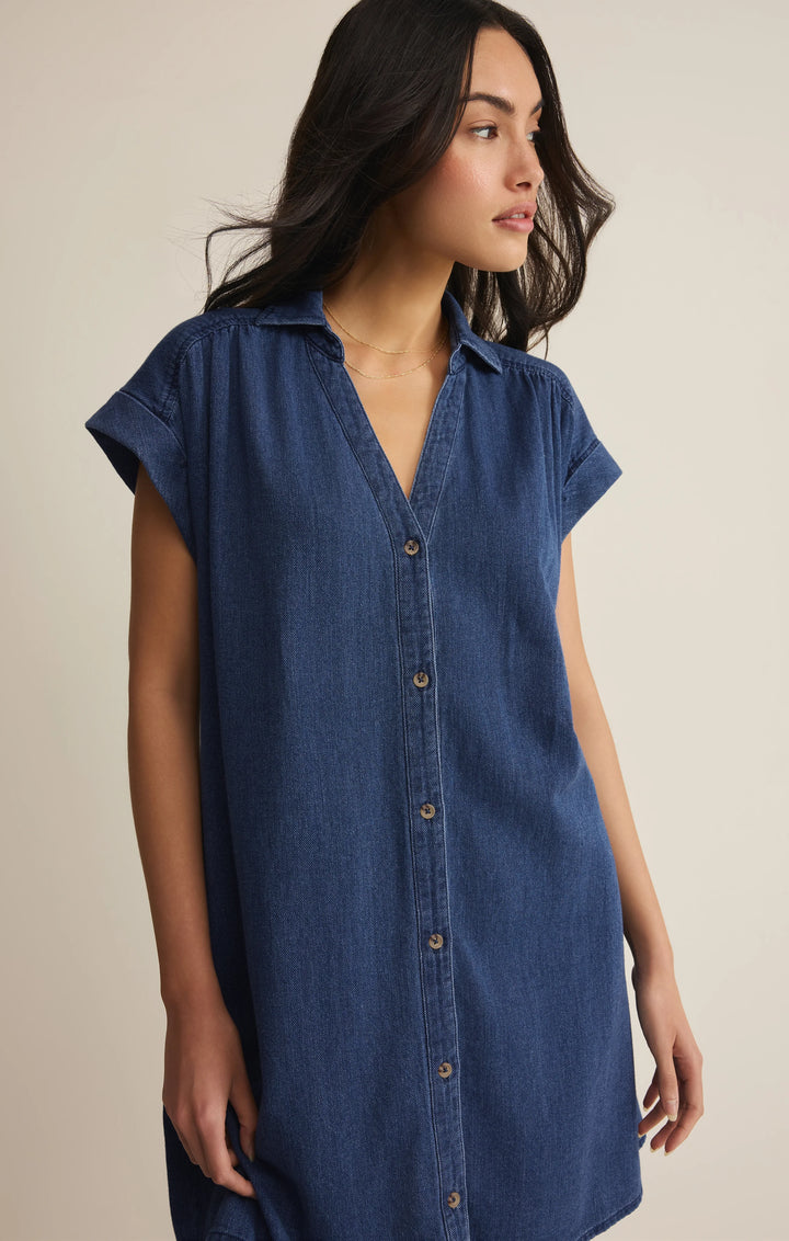 Z-Supply Women's Shellbound Twill Dress - Twilight Blue