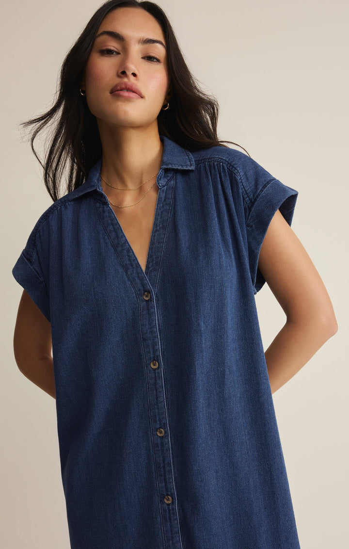 Z-Supply Women's Shellbound Twill Dress - Twilight Blue