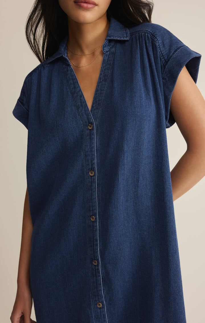 Z-Supply Women's Shellbound Twill Dress - Twilight Blue