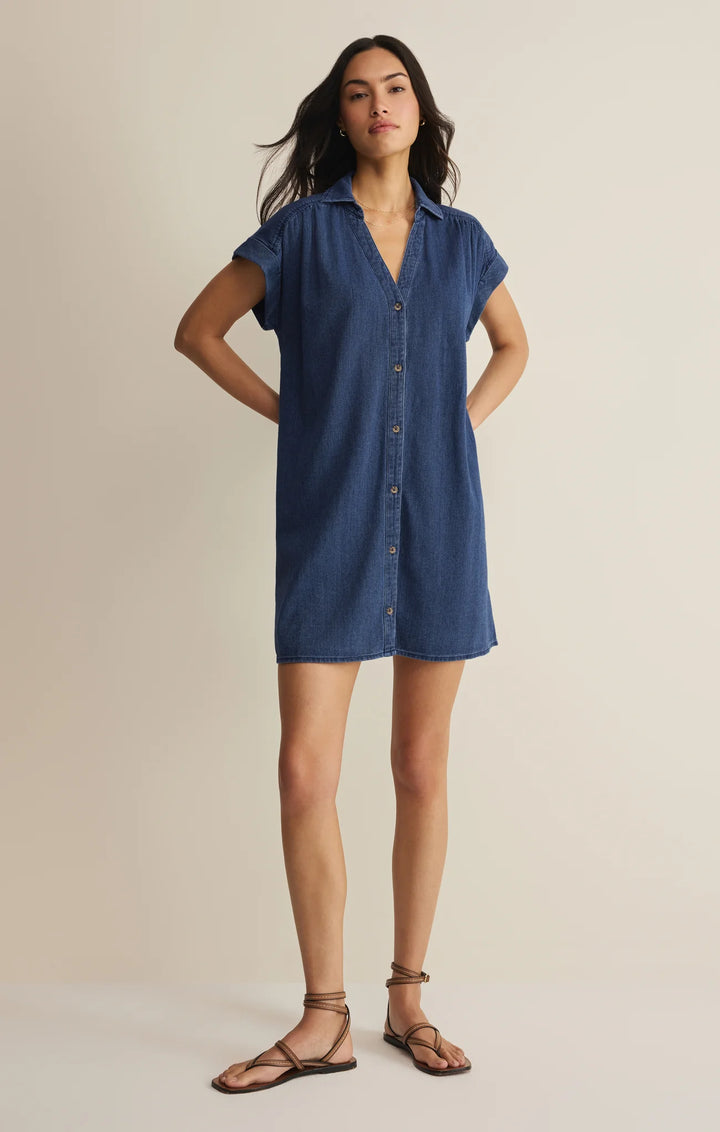 Z-Supply Women's Shellbound Twill Dress - Twilight Blue
