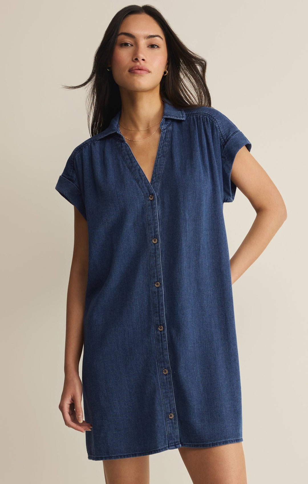 Z-Supply Women's Shellbound Twill Dress - Twilight Blue