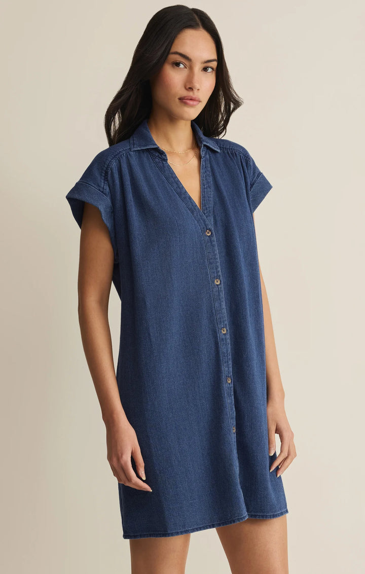 Z-Supply Women's Shellbound Twill Dress - Twilight Blue