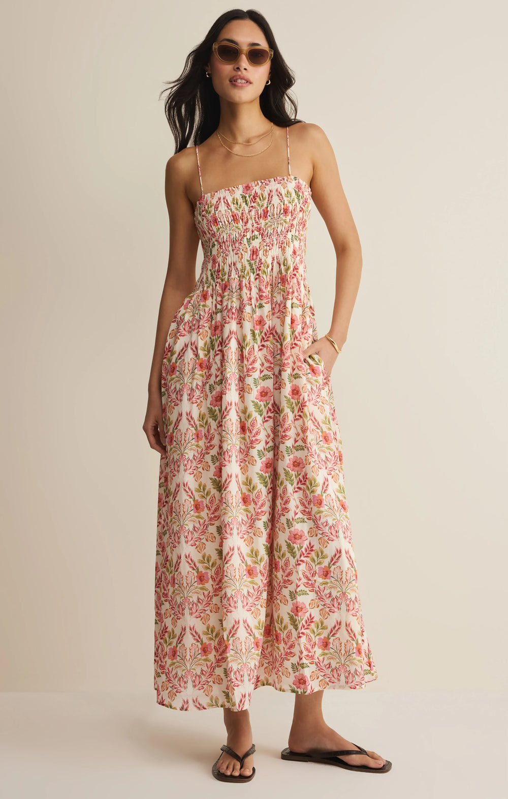 Z Supply Women's Cornelia Ami Floral Maxi Dress - Multi - Sun Diego Boardshop