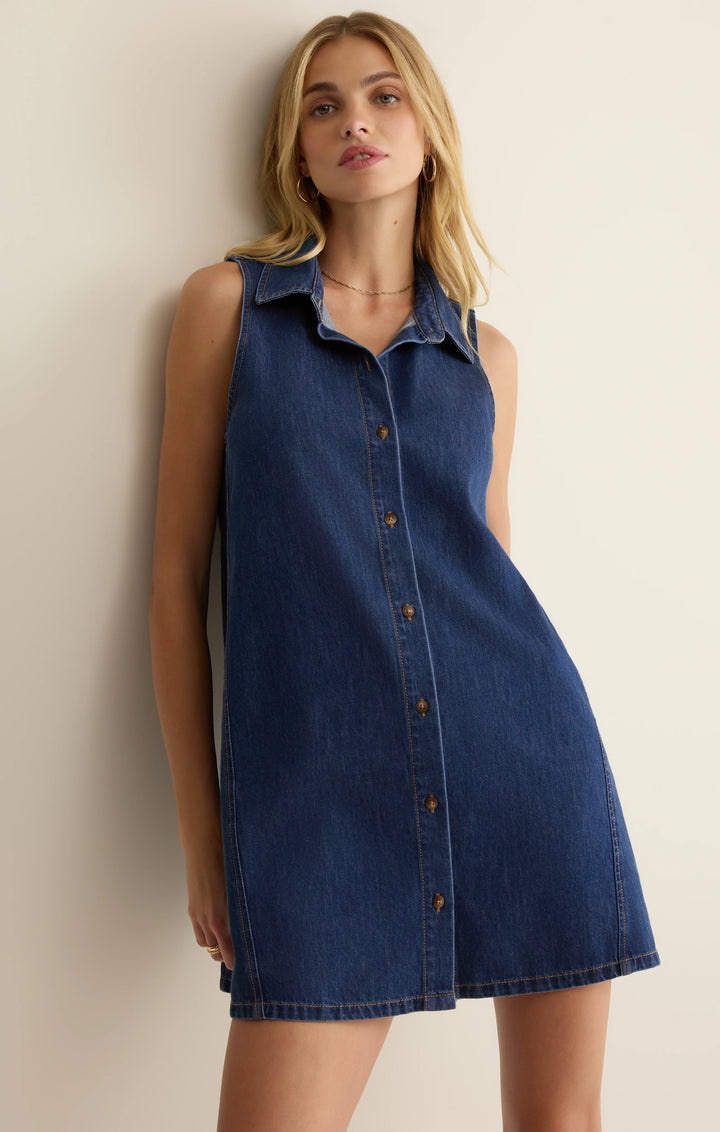 Z-Supply Women's New Light Denim Mini Dress - Deep Water