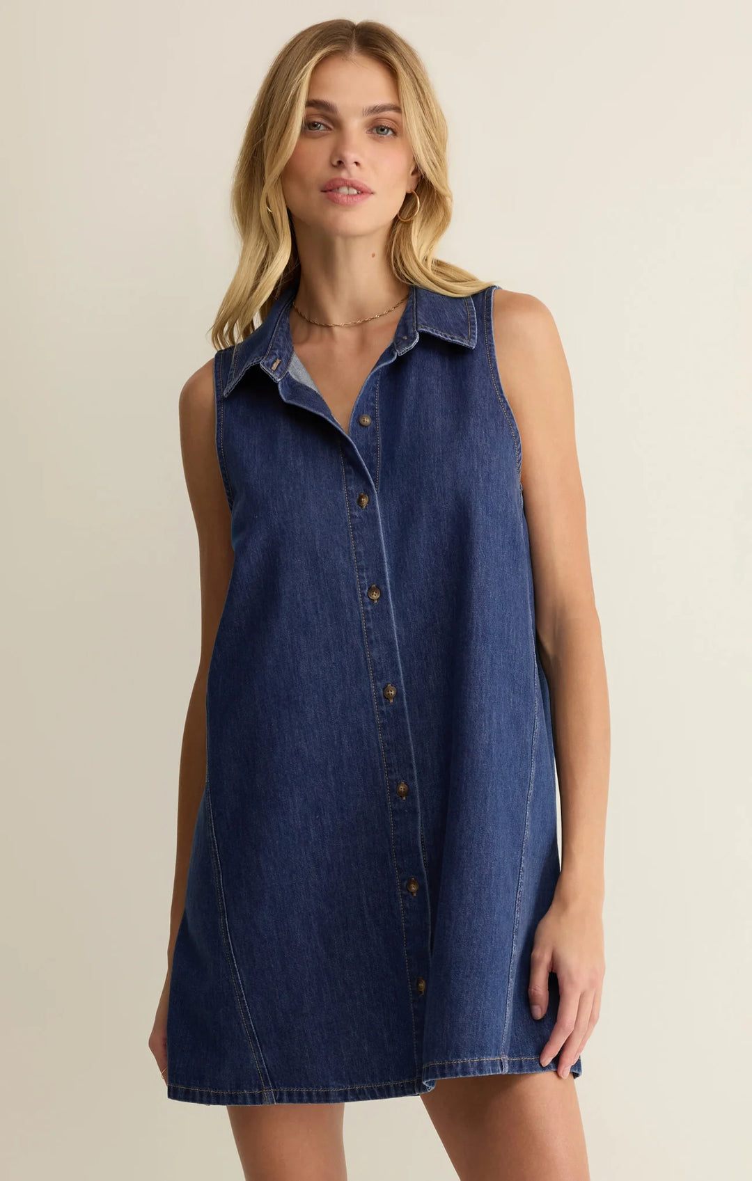 Z-Supply Women's New Light Denim Mini Dress - Deep Water