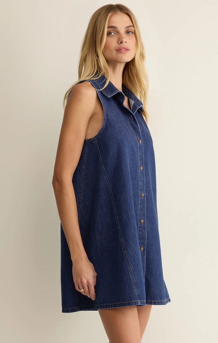 Z-Supply Women's New Light Denim Mini Dress - Deep Water