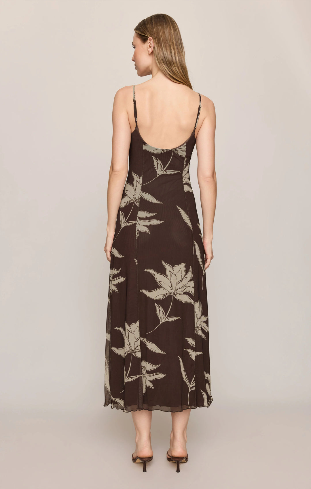 Z-Supply Women's Charisma Floral Mesh Maxi Dress - Dark Chocolate - Sun Diego Boardshop
