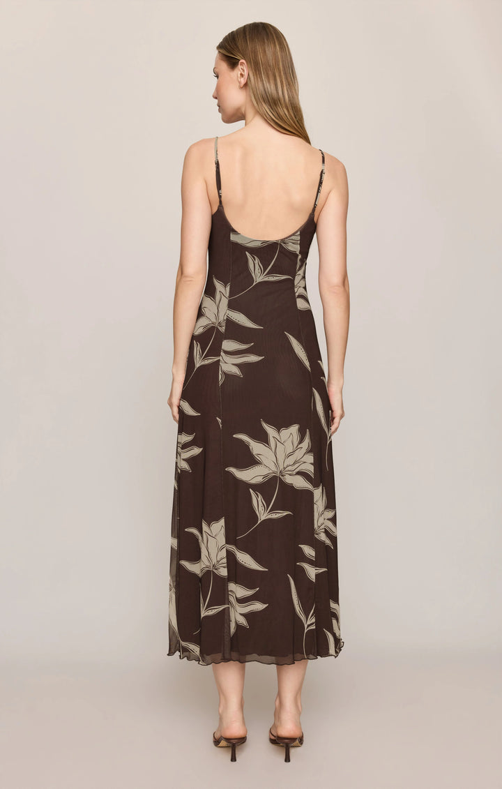 Z-Supply Women's Charisma Floral Mesh Maxi Dress - Dark Chocolate - Sun Diego Boardshop