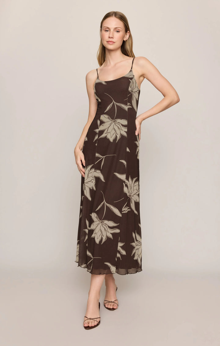 Z-Supply Women's Charisma Floral Mesh Maxi Dress - Dark Chocolate - Sun Diego Boardshop