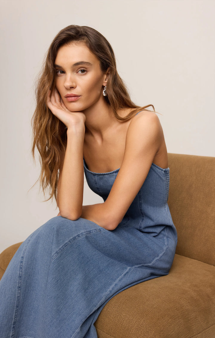 Z-Supply Women's Leonora Denim Midi Dress - Classic Indigo