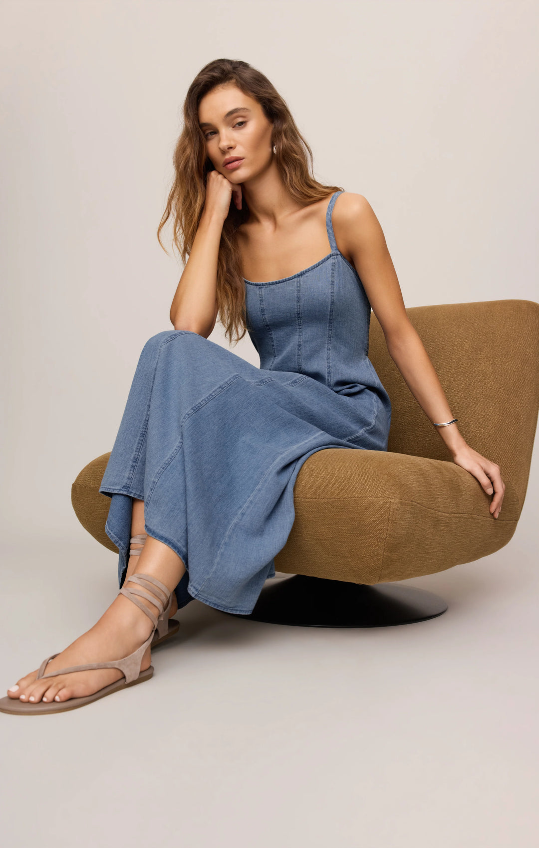 Z-Supply Women's Leonora Denim Midi Dress - Classic Indigo