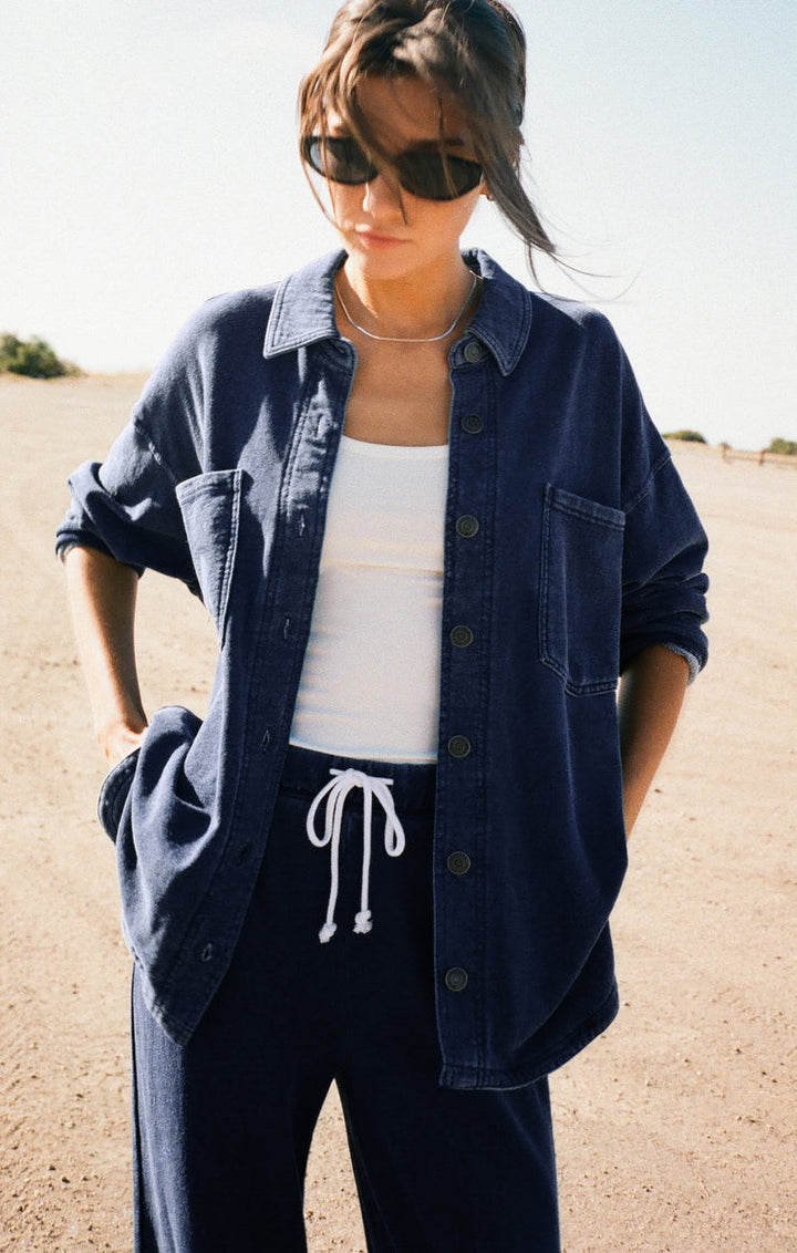 Z-Supply All Day Knit Denim Jacket - Indigo - Sun Diego Boardshop