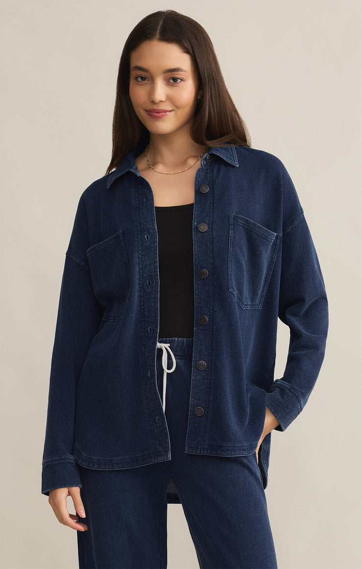 Z-Supply All Day Knit Denim Jacket - Indigo - Sun Diego Boardshop