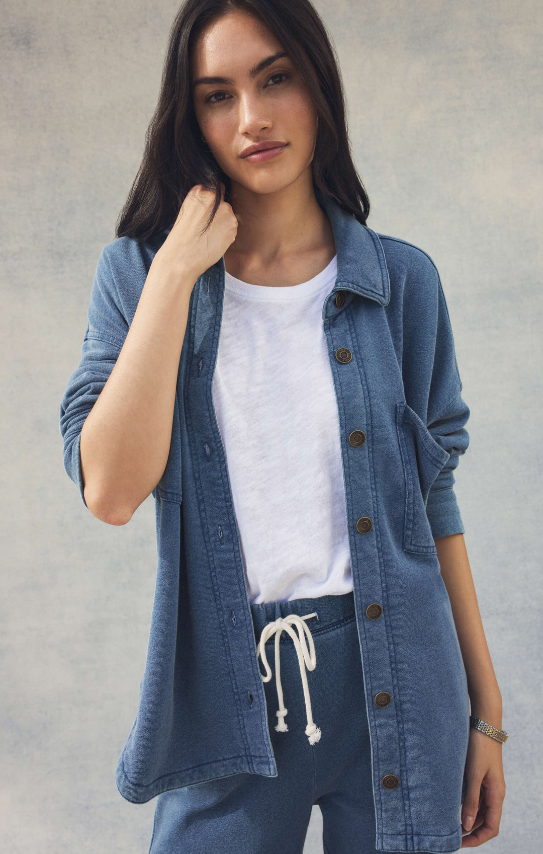 Z-Supply Women's All Day Knit Denim Jacket - Vintage Indigo - Sun Diego Boardshop