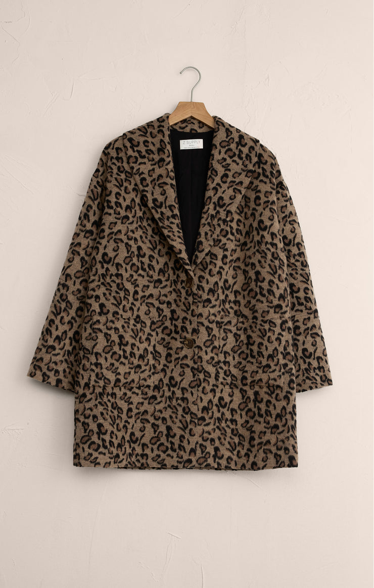Z-Supply Lennon Leopard Coat - Suede | Sun Diego Boardshops