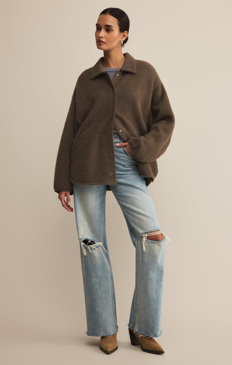 Z-Supply Bronx Sweater Knit Jacket - Tavern