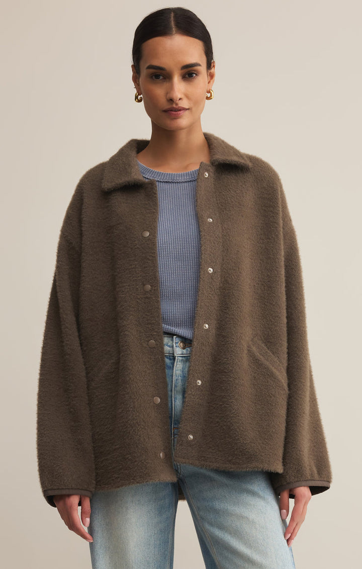 Z-Supply Bronx Sweater Knit Jacket - Tavern