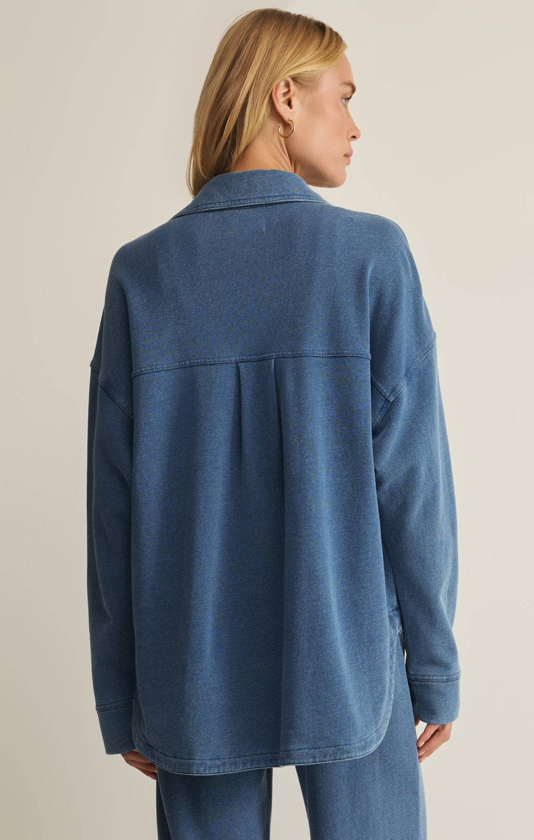 Z-Supply Women's All Day Knit Denim Jacket - Calypso Blue Indigo - Sun Diego Boardshop