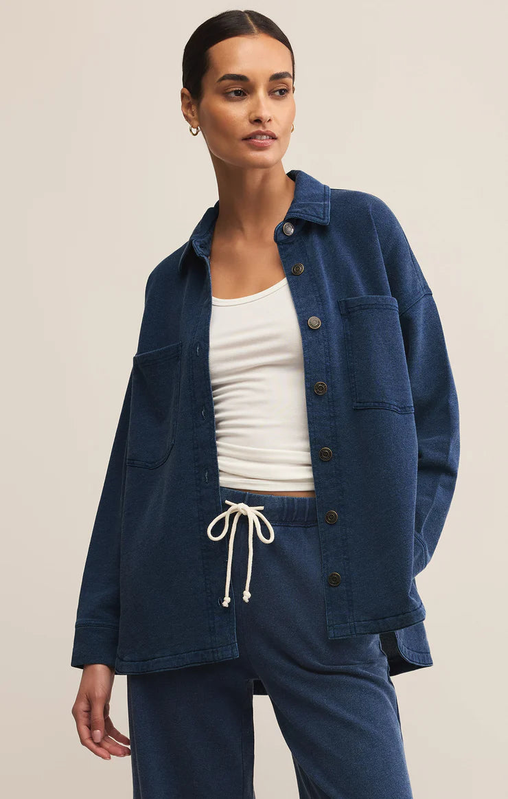 Z-Supply All Day Knit Denim Jacket - Indigo