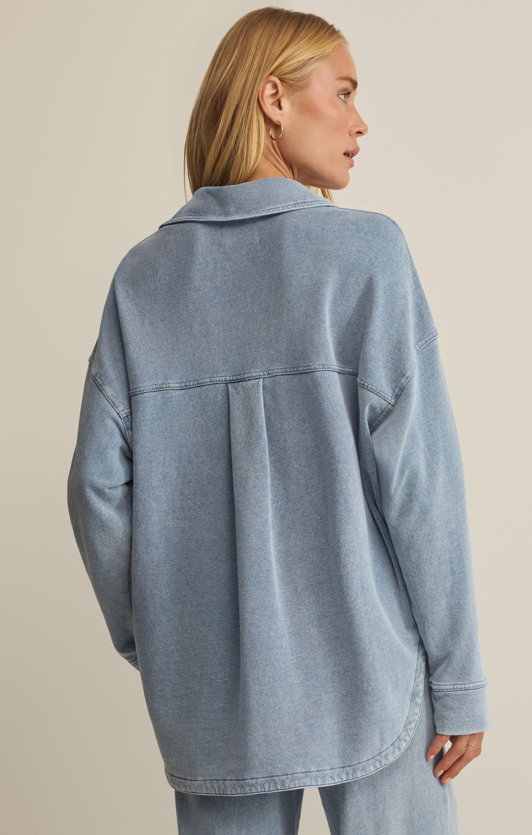 Z-Supply Women's All Day Knit Denim Jacket - Ocean Air Indigo - Sun Diego Boardshop