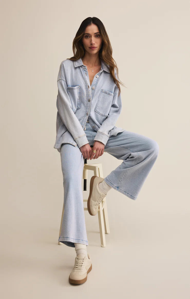 Z-Supply All Day Knit Denim Jacket - Washed Indigo