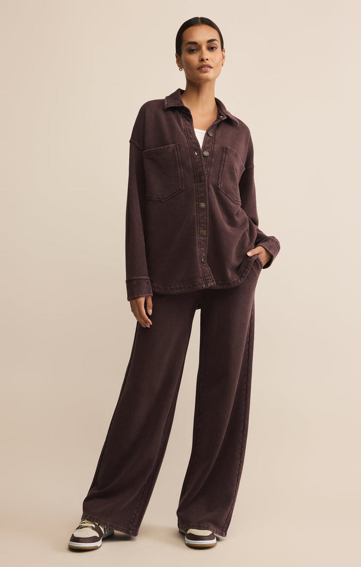 Z-Supply All Day Knit Jacket - Chocolate Cherry - Sun Diego Boardshop