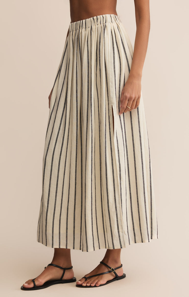 Z-Supply Kassidy Stripe Linen Skirt - Black - Sun Diego Boardshop