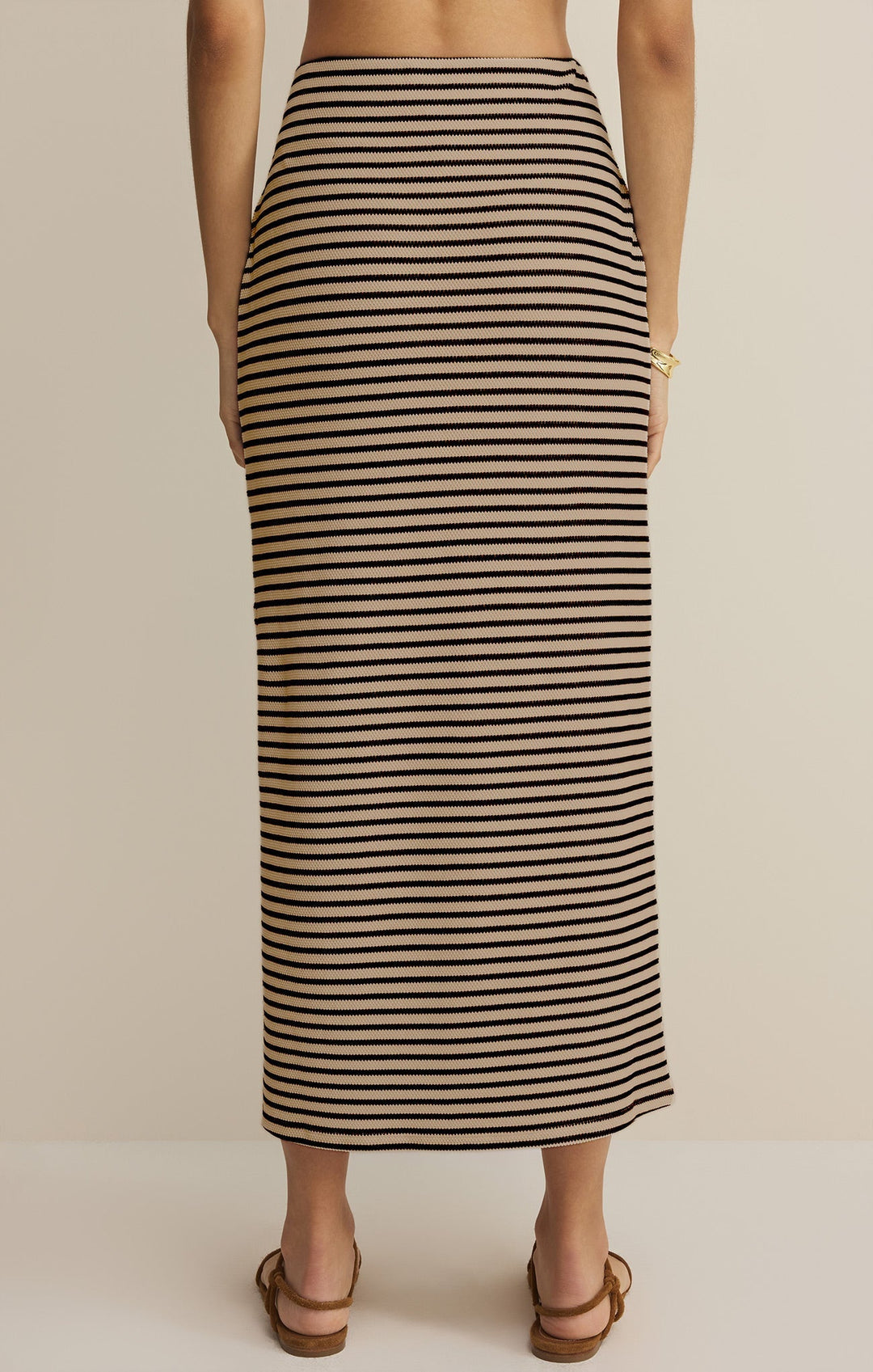 Z-Supply Women's Ainslie Stripe Skirt - Putty - Sun Diego Boardshop