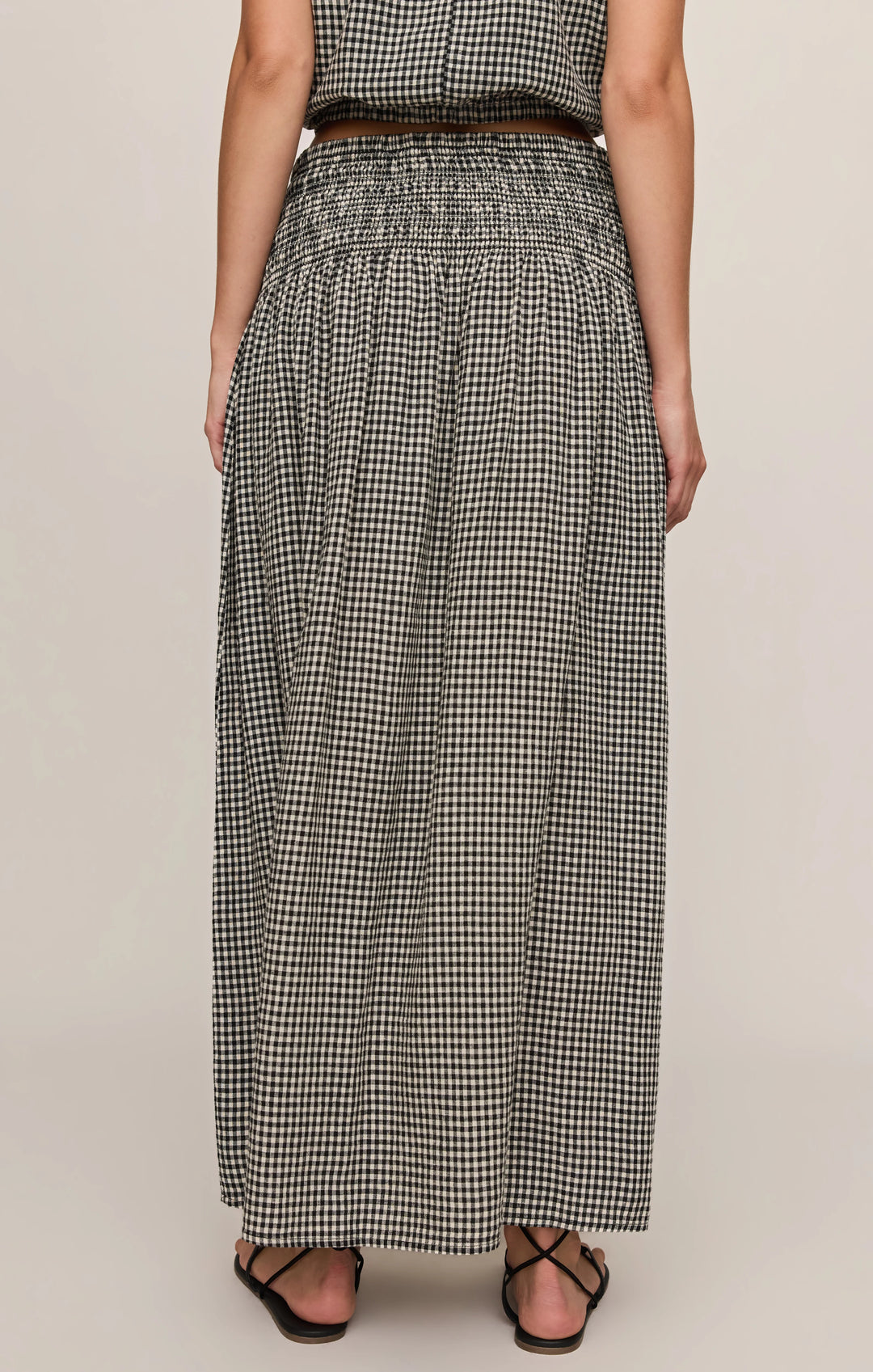 Z-Supply Women's Brooke Gingham Maxi Skirt - Black