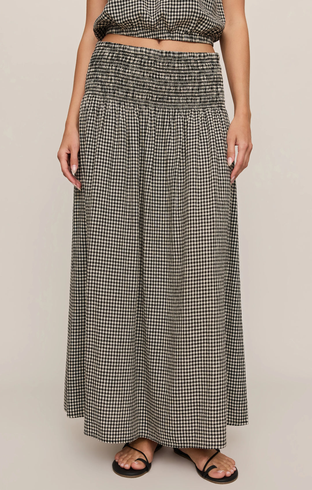 Z-Supply Women's Brooke Gingham Maxi Skirt - Black