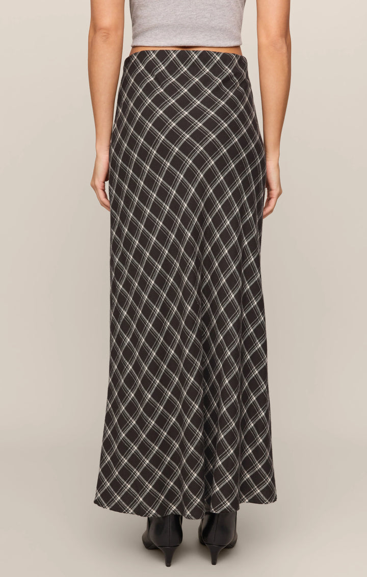 Z-Supply Women's Europa Plaid Maxi Skirt - Ash Black - Sun Diego Boardshop