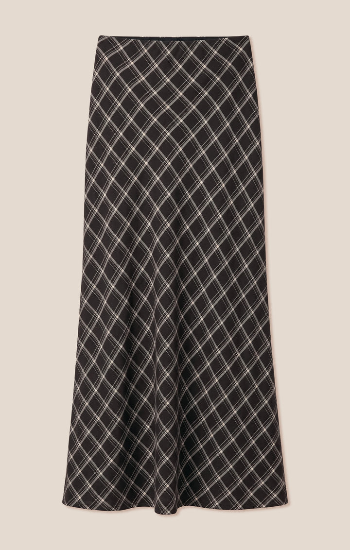 Z-Supply Women's Europa Plaid Maxi Skirt - Ash Black - Sun Diego Boardshop