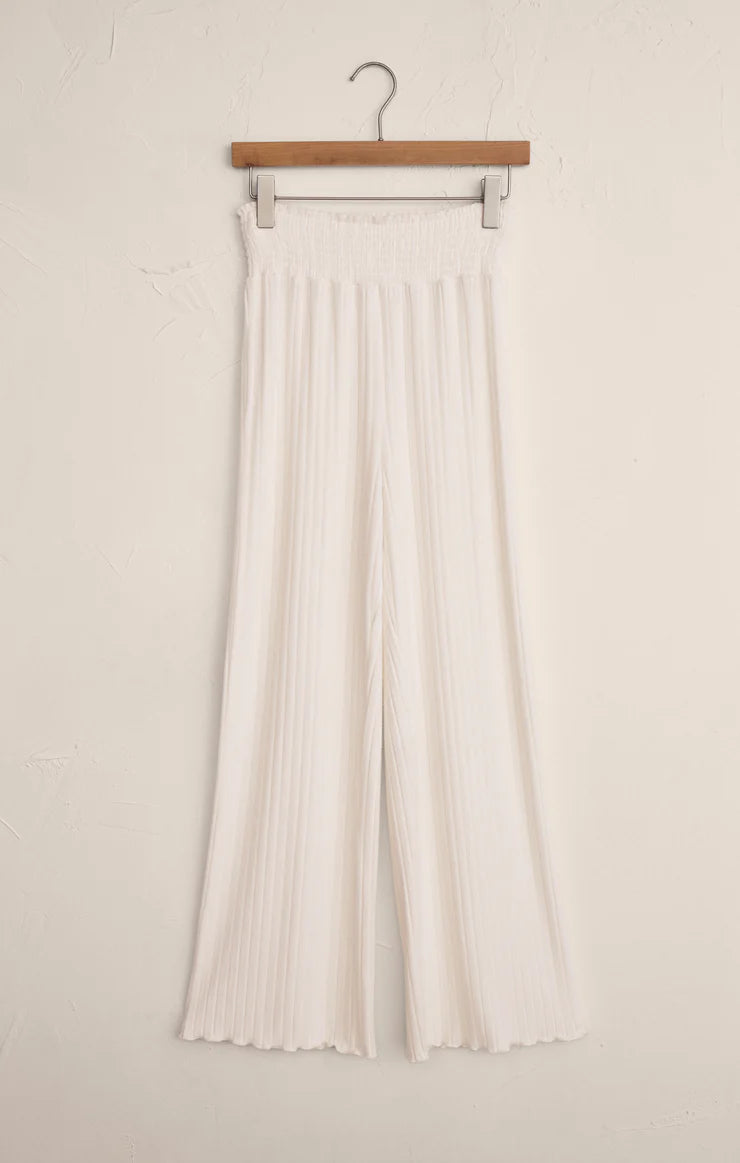 Z-Supply Dawn Smocked Rib Pant - Vanilla Ice