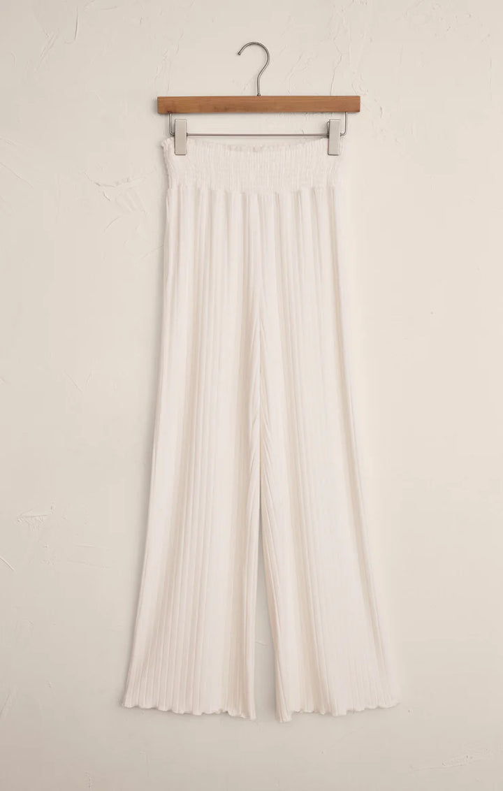 Z-Supply Dawn Smocked Rib Pant - Vanilla Ice