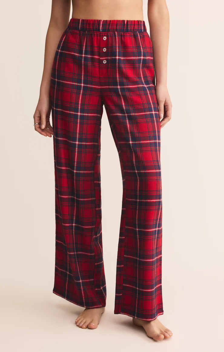 Z-Supply Hangout Plaid Pant - Haute Red - Sun Diego Boardshop