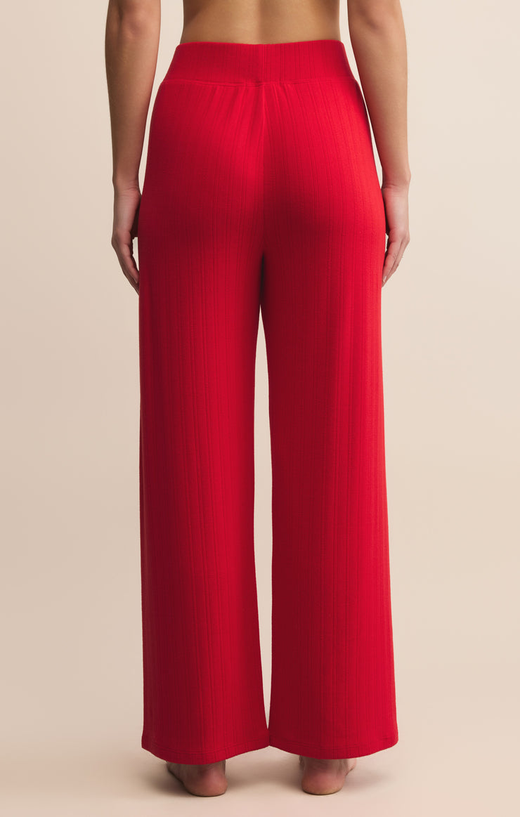 Z-Supply Luxe Pointelle Pant - Festive Red